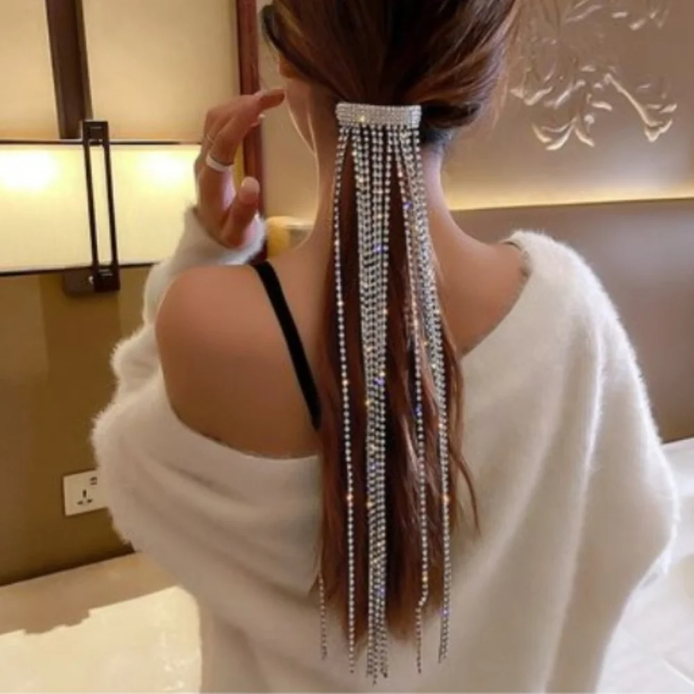 SEE NEW LISTING Rhinestone Tassel Hairclip - Picture 6 of 13